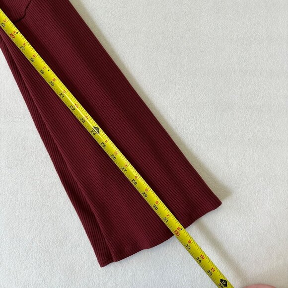 Reformation Wimbledon Collared Ribbed Knit Tennis Dress Garnet Red Size Small - Picture 8 of 9